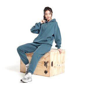 Gymshark Teal Hoodie and Jogger Set Rest day